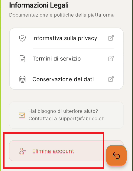 Passo 3 - Elimina Account